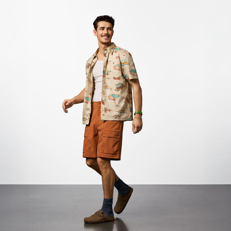 Estival Button Up Shirt - Print - Mens