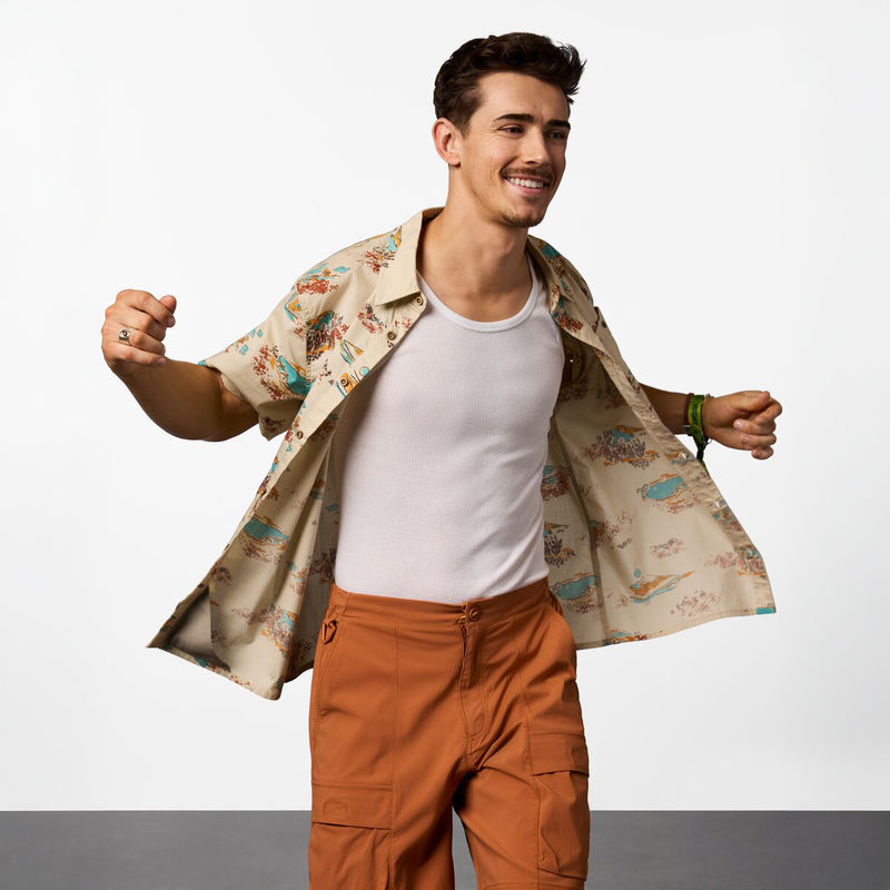 Estival Button Up Shirt - Print - Mens
