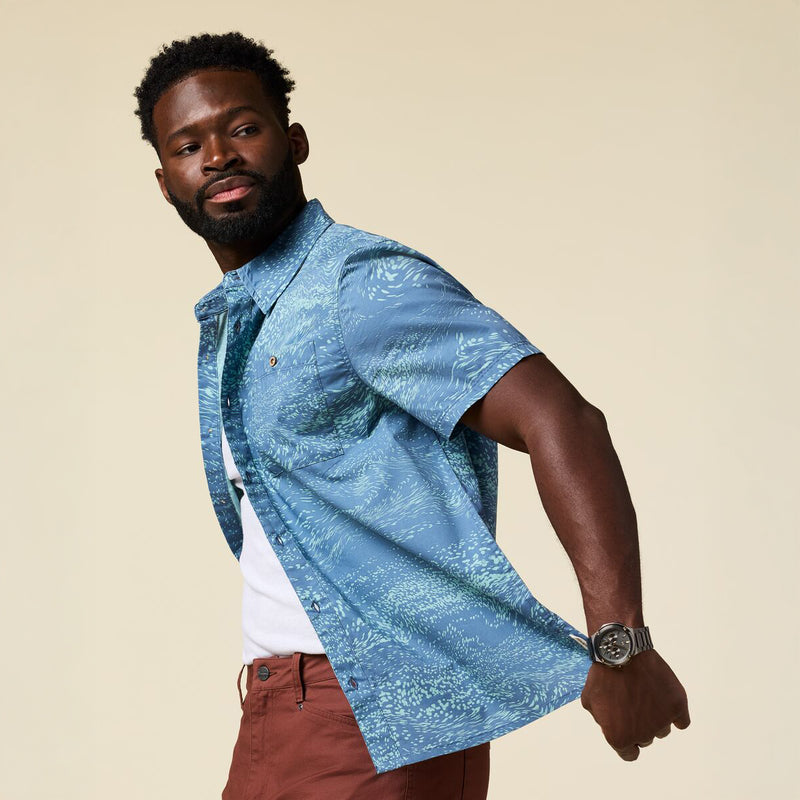 Estival Button Up Shirt - Print - Mens