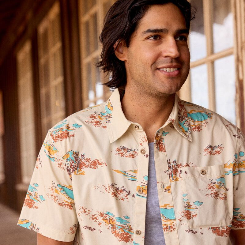 Estival Button Up Shirt - Print - Mens
